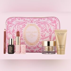Estee Lauder Gift Set Pink Floral Beauty Collection NEW